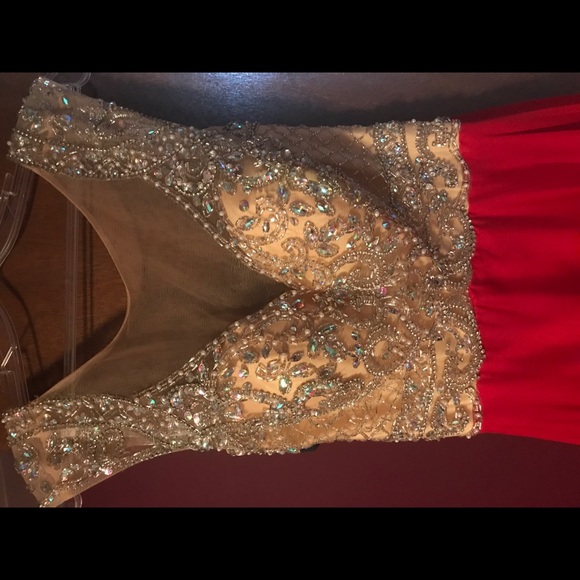 Clarisse Red Long Prom Dress - Picture 3 of 7